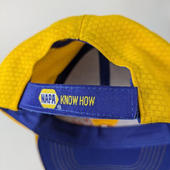 Mens NAPA Racing Baseball Hat Cap Chase Elliot #9 Adjustable Blue Yellow Nascar - Picture 10 of 13